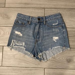 BDG High Rise Drew Cheeky Denim Jean Shorts